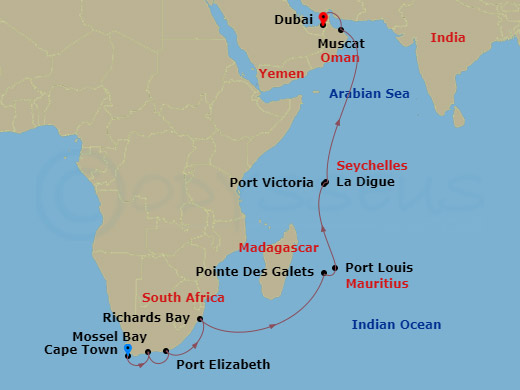 cruise from brazil to africa