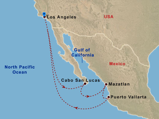 carnival panorama cruise route map